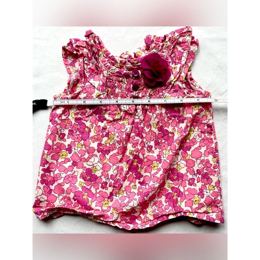 OshKosh Baby Girl Floral Top & Long Sleeve Bodysuit Lot – Size 12M